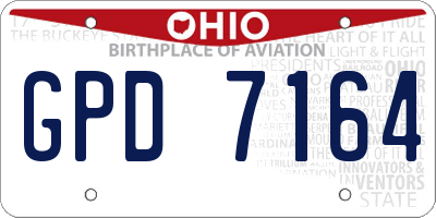 OH license plate GPD7164