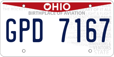 OH license plate GPD7167
