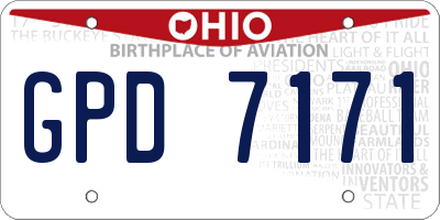 OH license plate GPD7171
