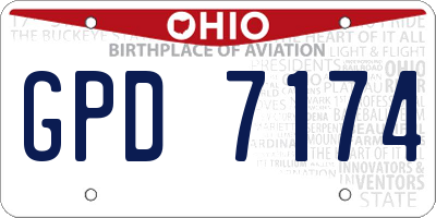 OH license plate GPD7174