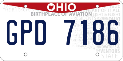 OH license plate GPD7186