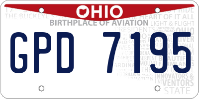 OH license plate GPD7195