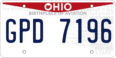 OH license plate GPD7196