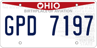 OH license plate GPD7197