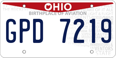 OH license plate GPD7219