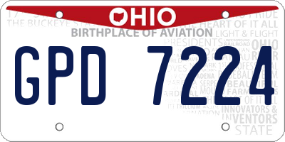 OH license plate GPD7224