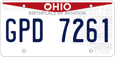 OH license plate GPD7261