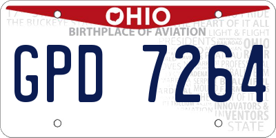 OH license plate GPD7264