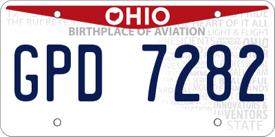 OH license plate GPD7282