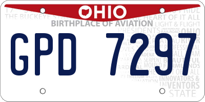 OH license plate GPD7297
