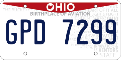 OH license plate GPD7299
