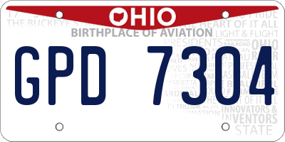 OH license plate GPD7304