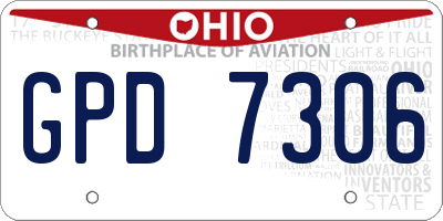 OH license plate GPD7306