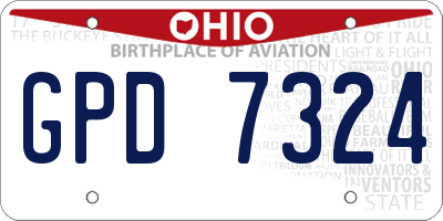 OH license plate GPD7324