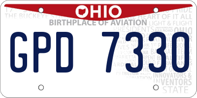 OH license plate GPD7330