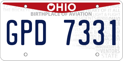 OH license plate GPD7331