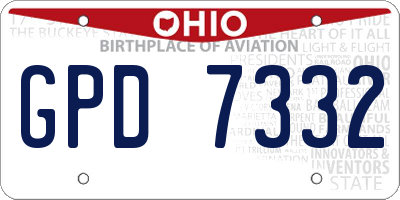 OH license plate GPD7332