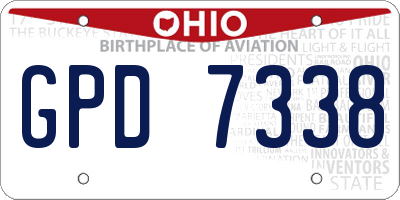 OH license plate GPD7338