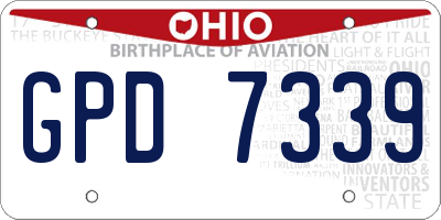 OH license plate GPD7339