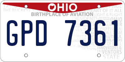 OH license plate GPD7361