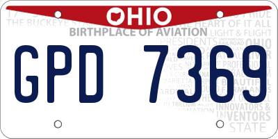 OH license plate GPD7369
