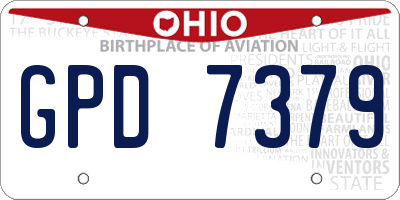 OH license plate GPD7379