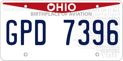 OH license plate GPD7396