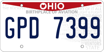 OH license plate GPD7399