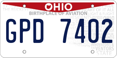 OH license plate GPD7402