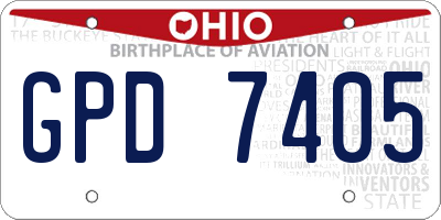 OH license plate GPD7405