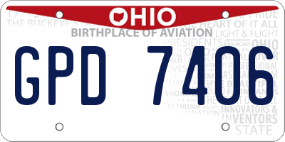 OH license plate GPD7406