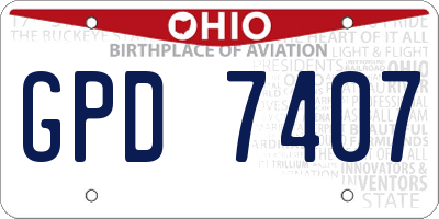 OH license plate GPD7407