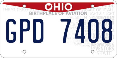 OH license plate GPD7408
