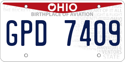 OH license plate GPD7409