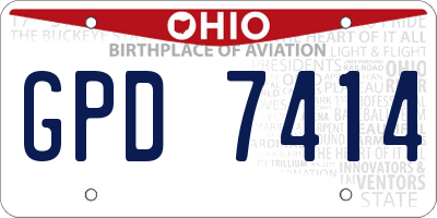 OH license plate GPD7414