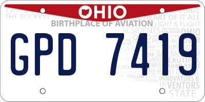 OH license plate GPD7419