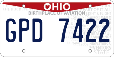OH license plate GPD7422