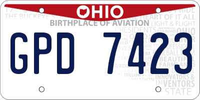 OH license plate GPD7423