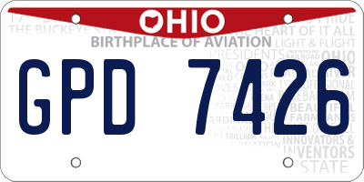 OH license plate GPD7426