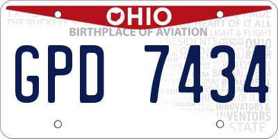 OH license plate GPD7434