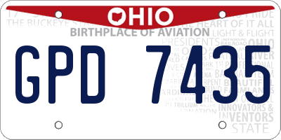 OH license plate GPD7435
