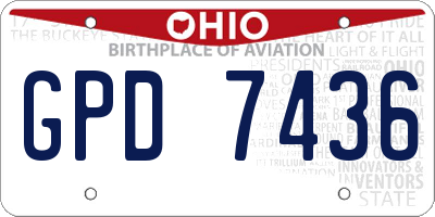 OH license plate GPD7436