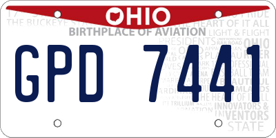 OH license plate GPD7441