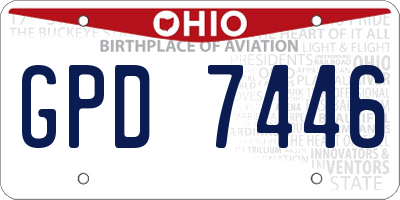 OH license plate GPD7446