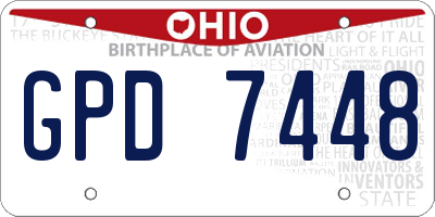 OH license plate GPD7448