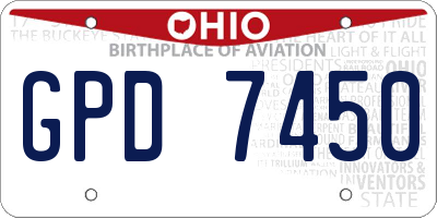 OH license plate GPD7450