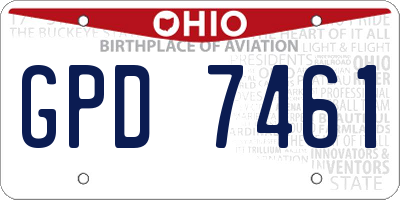 OH license plate GPD7461