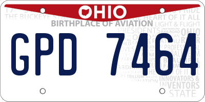 OH license plate GPD7464