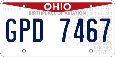 OH license plate GPD7467