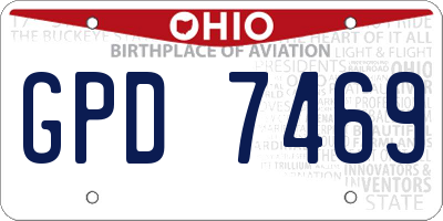 OH license plate GPD7469